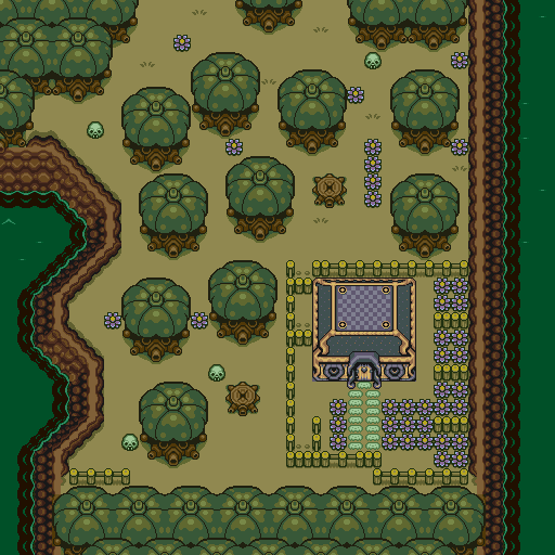 Zelda 3 ALTTP Super Nes : Carte du monde de lumière de Zelda III A Link To The Past sur Snes Mini et Game Boy Advance