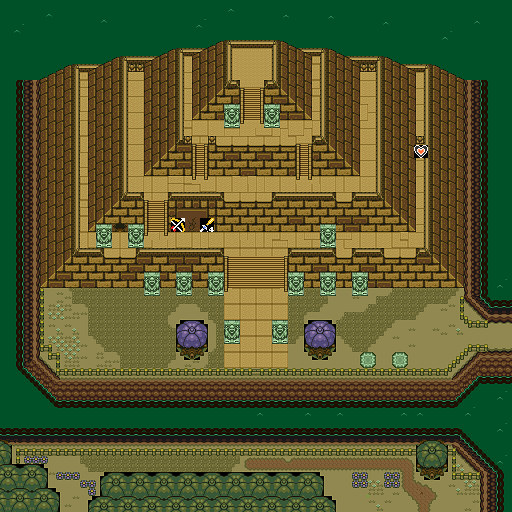 Zelda 3 ALTTP Super Nes : Carte du monde de lumière de Zelda III A Link To The Past sur Snes Mini et Game Boy Advance