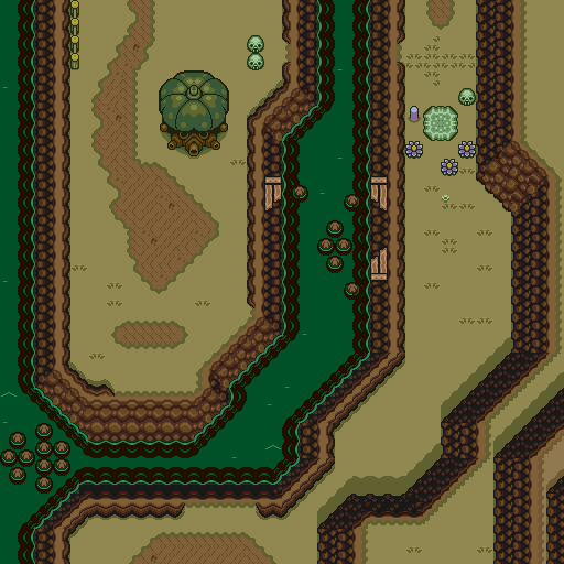 Zelda 3 ALTTP Super Nes : Carte du monde de lumière de Zelda III A Link To The Past sur Snes Mini et Game Boy Advance