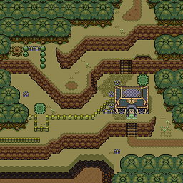 Zelda 3 ALTTP Super Nes : Carte du monde de lumière de Zelda III A Link To The Past sur Snes Mini et Game Boy Advance