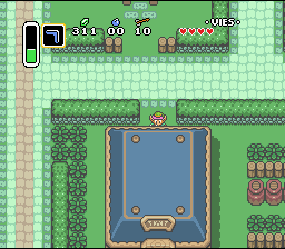 Entrez dans l'auberge par derrière Soluce de Zelda 3 a Link to the Past sur Super Nes : Avant le palais du premier médaillon (gba, Snes, super nintendo)