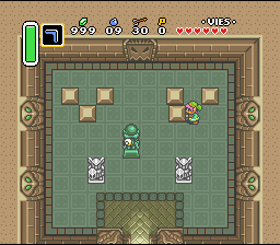 इस ब्लॉक के पीछे आप सुरक्षित हो सकते हैं! Soluce de Zelda 3 a Link to the Past sur Super Nes : रेगिस्तान का महल (दूसरा पदक) (gba, Snes, super nintendo)