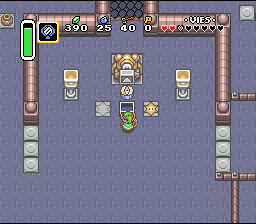 बॉस को खोजने के लिए कम्पास (जैसे कि वह मीनार के बीच में नहीं था) Soluce de Zelda 3 a Link to the Past sur Super Nes : हेरा की मीनार (तीसरा पदक) (gba, Snes, super nintendo)