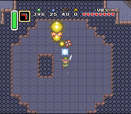 अत्यंत दुर्लभ, आपको पूंछ पर मारना है, सिर पर नहीं Soluce de Zelda 3 a Link to the Past sur Super Nes : हेरा की मीनार (तीसरा पदक) (gba, Snes, super nintendo)