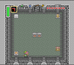 बटन उल्लेखनीय रूप से प्रभावी हैं Soluce de Zelda 3 a Link to the Past sur Super Nes : अंधेरे का महल, पहला क्रिस्टल (gba, Snes, super nintendo)
