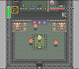योजना जिसे मेरे समाधान में नक्शा भी कहा जाता है Soluce de Zelda 3 a Link to the Past sur Super Nes : अंधेरे का महल, पहला क्रिस्टल (gba, Snes, super nintendo)