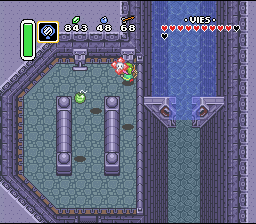 Remplissez le niveau 2 d'eau avant d'y pénétrer Soluce de Zelda 3 a Link to the Past sur Super Nes : du palais des ténèbres au palais du second cristal (gba, Snes, super nintendo)