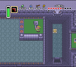 Riempiamo la stanza d'acqua Soluce de Zelda 3 a Link to the Past sur Super Nes : Il palazzo della palude, 2° cristallo (gba, Snes, super nintendo)