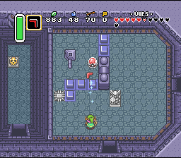 Un trucco astuto Soluce de Zelda 3 a Link to the Past sur Super Nes : Il palazzo della palude, 2° cristallo (gba, Snes, super nintendo)