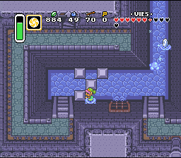 Prima quello in basso, Link Soluce de Zelda 3 a Link to the Past sur Super Nes : Il palazzo della palude, 2° cristallo (gba, Snes, super nintendo)