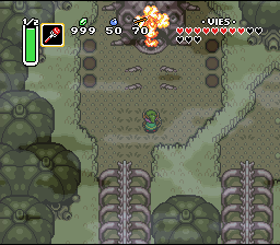 Soluce de Zelda 3 a Link to the Past sur Super Nes : A Floresta de Esqueletos, terceiro cristal (gba, Snes, super nintendo)