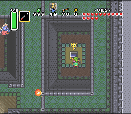La grande clé ! Soluce de Zelda 3 a Link to the Past sur Super Nes : Le village des Bandits, quatrième cristal (gba, Snes, super nintendo)