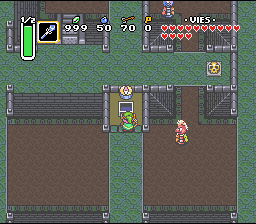 Et la boussole, le compte est bon ! Soluce de Zelda 3 a Link to the Past sur Super Nes : Le village des Bandits, quatrième cristal (gba, Snes, super nintendo)
