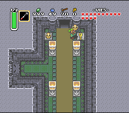 Cachée ou rangée ? Soluce de Zelda 3 a Link to the Past sur Super Nes : Le village des Bandits, quatrième cristal (gba, Snes, super nintendo)