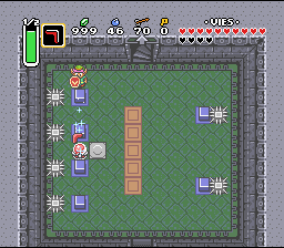 Si vous n'aimez pas les courses d'obstacles... Soluce de Zelda 3 a Link to the Past sur Super Nes : Le village des Bandits, quatrième cristal (gba, Snes, super nintendo)