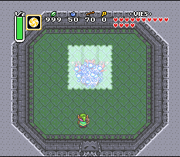 Entrer dans la lumière, comme un insecte fou... Soluce de Zelda 3 a Link to the Past sur Super Nes : Le village des Bandits, quatrième cristal (gba, Snes, super nintendo)