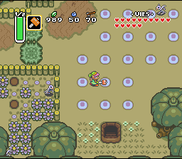 Un gioco divertente, piantare picchetti. Soluce de Zelda 3 a Link to the Past sur Super Nes : dal villaggio dei Banditi al palazzo del 5° cristallo (gba, Snes, super nintendo)