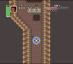 La cappa magica dimostra qui uno dei suoi poteri. Soluce de Zelda 3 a Link to the Past sur Super Nes : dal villaggio dei Banditi al palazzo del 5° cristallo (gba, Snes, super nintendo)