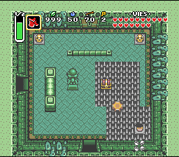 Soluce de Zelda 3 a Link to the Past sur Super Nes : Pântano da Miséria, 6º cristal (gba, Snes, super nintendo)