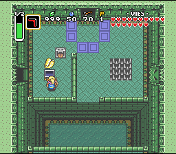 Soluce de Zelda 3 a Link to the Past sur Super Nes : Pântano da Miséria, 6º cristal (gba, Snes, super nintendo)