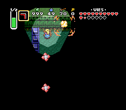 Soluce de Zelda 3 a Link to the Past sur Super Nes : Pântano da Miséria, 6º cristal (gba, Snes, super nintendo)