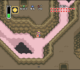 Non guardare in basso. Soluce de Zelda 3 a Link to the Past sur Super Nes : Dal pantano al palazzo del 7° cristallo (gba, Snes, super nintendo)