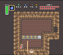 Soluce de Zelda 3 a Link to the Past sur Super Nes : Rocha da Tartaruga, 7º cristal (gba, Snes, super nintendo)