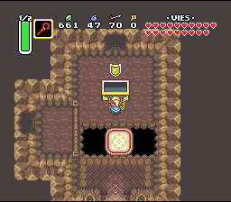 Soluce de Zelda 3 a Link to the Past sur Super Nes : Rocha da Tartaruga, 7º cristal (gba, Snes, super nintendo)