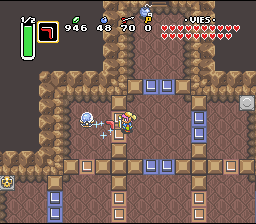 Soluce de Zelda 3 a Link to the Past sur Super Nes : Rocha da Tartaruga, 7º cristal (gba, Snes, super nintendo)