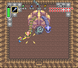 Soluce de Zelda 3 a Link to the Past sur Super Nes : Rocha da Tartaruga, 7º cristal (gba, Snes, super nintendo)