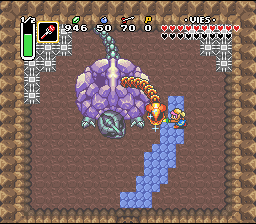 Soluce de Zelda 3 a Link to the Past sur Super Nes : Rocha da Tartaruga, 7º cristal (gba, Snes, super nintendo)