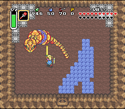 Soluce de Zelda 3 a Link to the Past sur Super Nes : Rocha da Tartaruga, 7º cristal (gba, Snes, super nintendo)